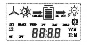 wind charge controller display