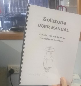 Solazone Q4 wind generator manual