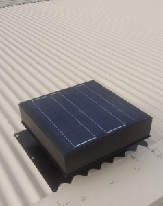 solar ventilator on corrugated colorbond roof