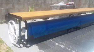 Timber look under-bench roller