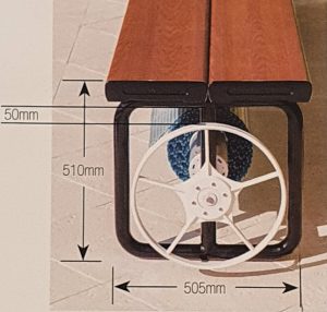 Underbench roller dimensions