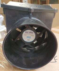 Replacement compost toilet fan assembly