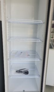 Inside Juka 300l display fridge